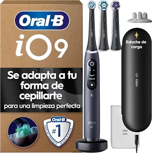 Cepillo eléctrico Oral-B iO 9 con 3 cabezales (negro)