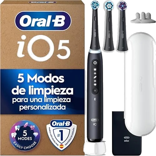 Cepillo de dientes eléctrico Oral-B iO 5 con 3 cabezales (negro)