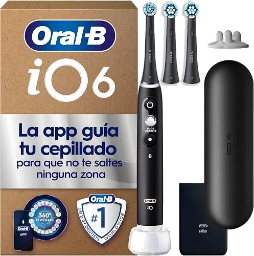 Oral-B iO 6 cepillo de dientes eléctrico con 3 cabezales y estuche
