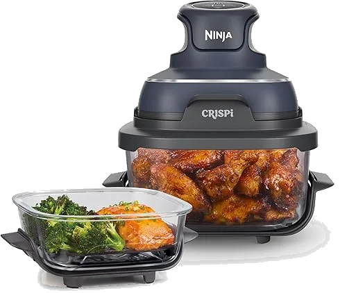 Ninja CRISPi freidora de aire portátil 4 en 1, 3,8 L, 2 recipientes