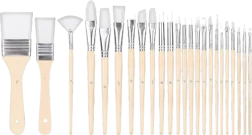 Amazon Basics juego de pinceles para pintar, 24 tamaños