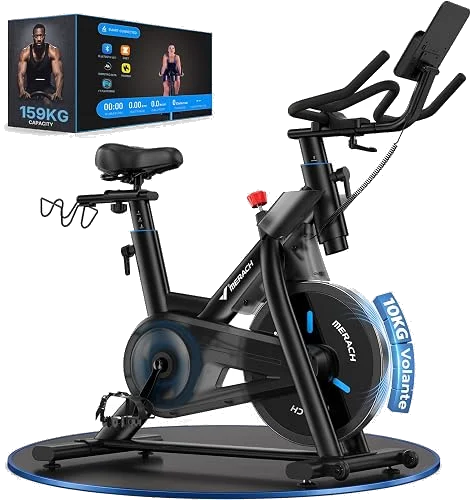 Bicicleta estática MERACH con resistencia magnética y volante de 10 kg