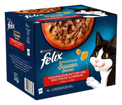 Felix Sensations Sabores del océano en gelatina, 4 packs (3 + 1 gratis)