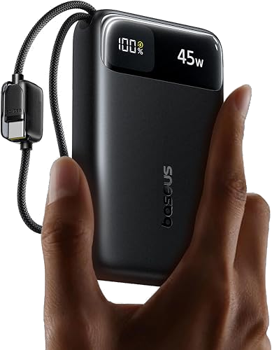 Powerbank Baseus FC11 20.000 mAh 45 W con 2 cables USB-C integrados