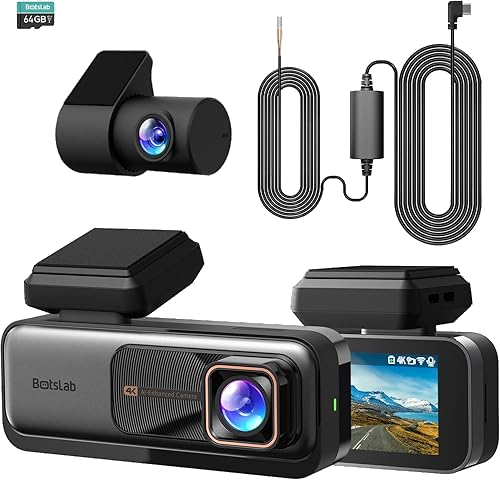 BOTSLAB 4K: dashcam delantera y trasera con visión nocturna