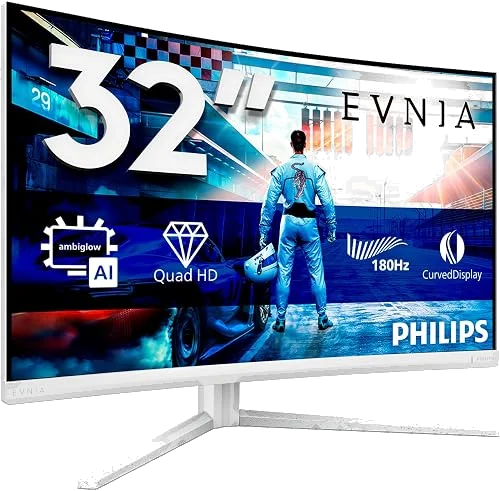Monitor gaming PHILIPS Evnia 32M2C5501 de 32" a 180 Hz, panel Fast VA