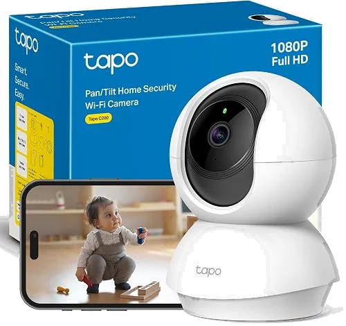 Cámara de vigilancia WiFi Tapo C200 360º 1080p con detección IA
