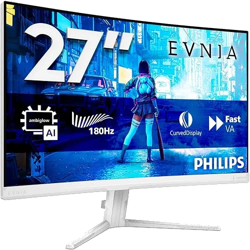 Monitor gaming PHILIPS Evnia 27M2C5201L de 27" VA curvo 180 Hz
