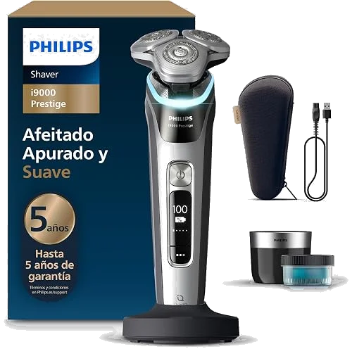 Afeitadora eléctrica Philips i9000 Prestige con SkinIQ y base de carga