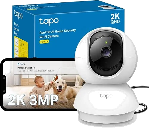 Cámara de vigilancia WiFi Tapo C210 2K 360º