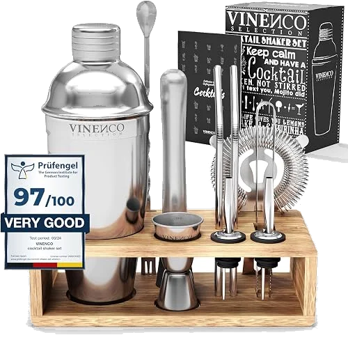 Vinenco set de coctelería Manhattan con soporte