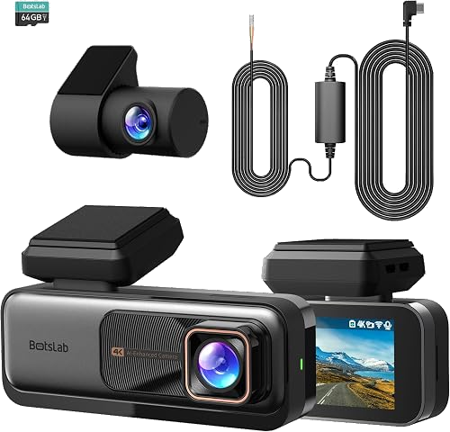 BOTSLAB 4K: dashcam delantera y trasera con visión nocturna